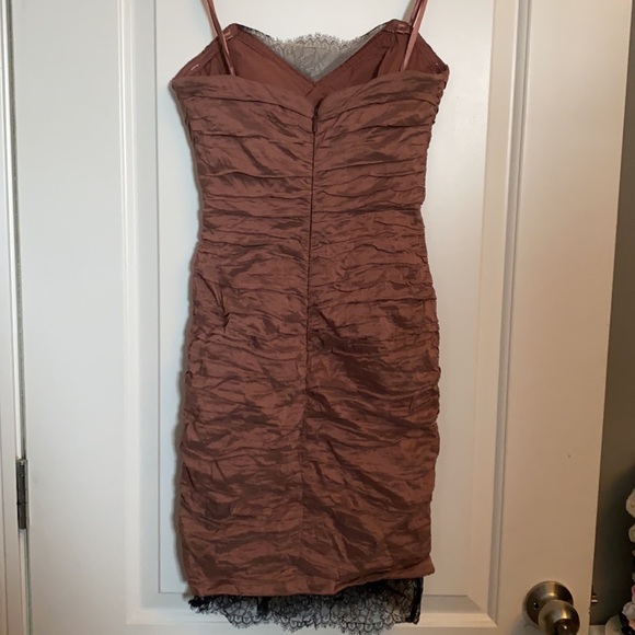 BCBG MAX AZRIA [size 4] mini dress in champagne rose colour - Picture 5 of 8